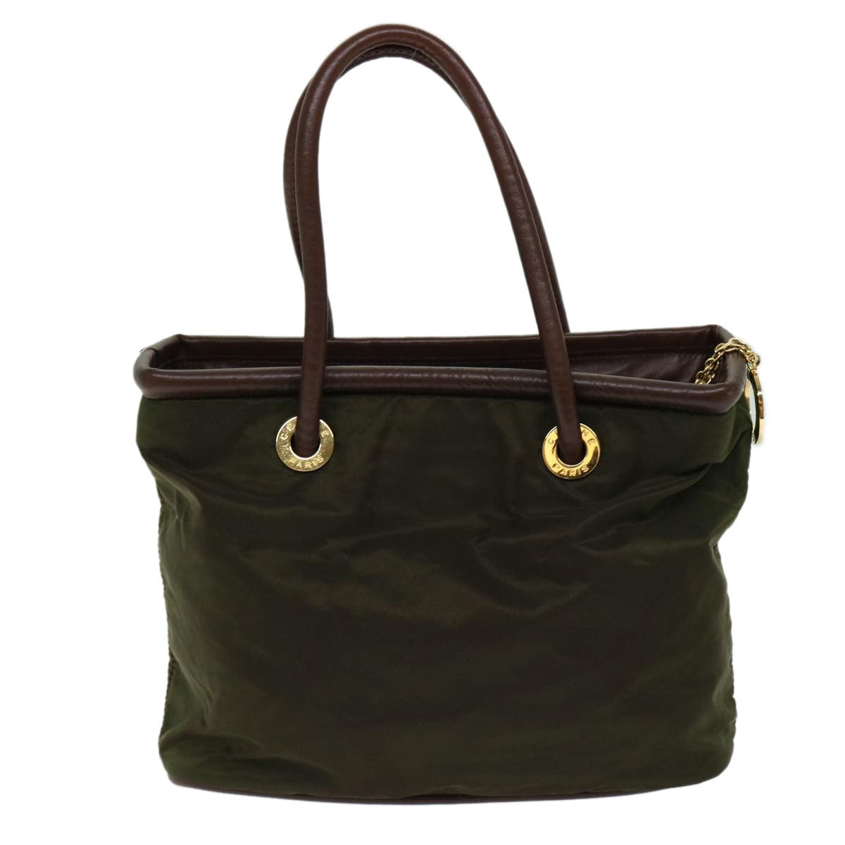 Celine Vintage Macadam Handbag Macadam, KHAKI, NYLON, Handbag