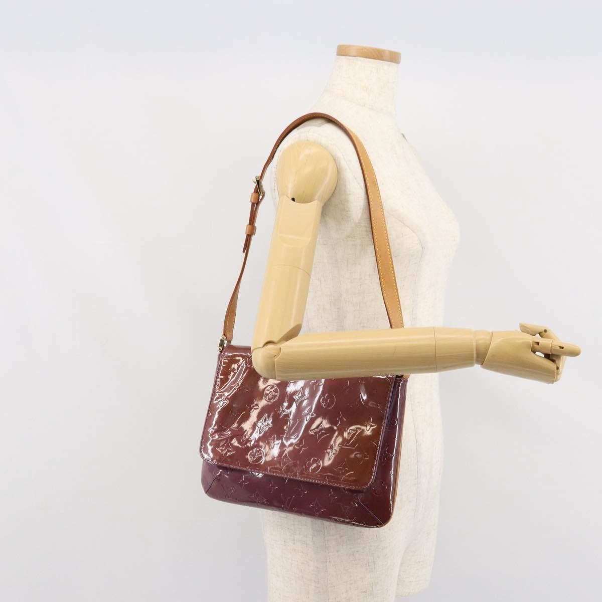 Louis Vuitton Thompson Street Handbag Monogram Vernis, PURPLE, PATENT_LEATHER, Shoulder bag