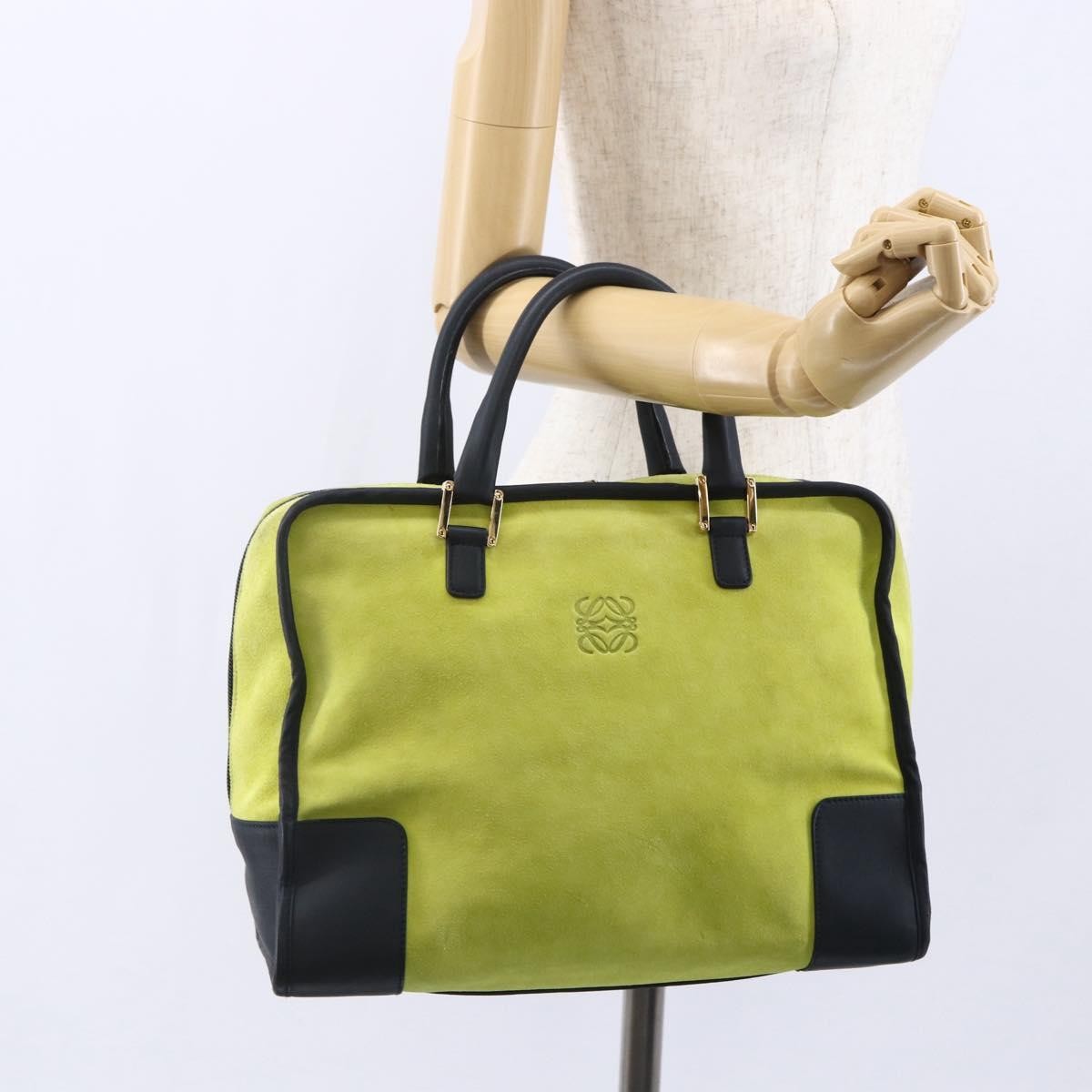 Loewe Amazona Bag Suede, YELLOW, SUEDE, Handbag