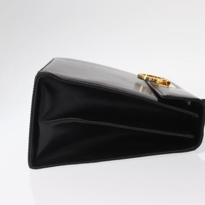 Salvatore Ferragamo Convertible Top Handle Bag Leather, BLACK, LEATHER, Handbag