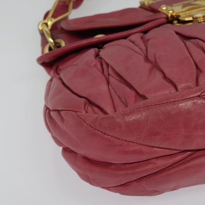 Miu Miu Coffer Convertible Hobo Matelasse Leather, PINK, LEATHER, Handbag