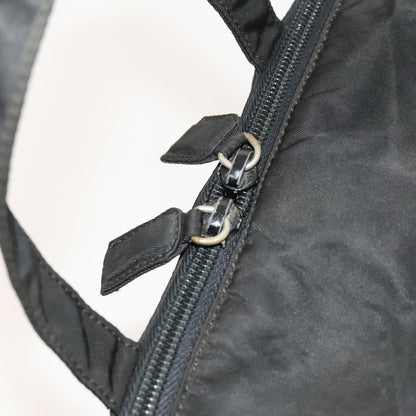 Prada Vintage Zip Handbag Tessuto, BLACK, NYLON, Handbag