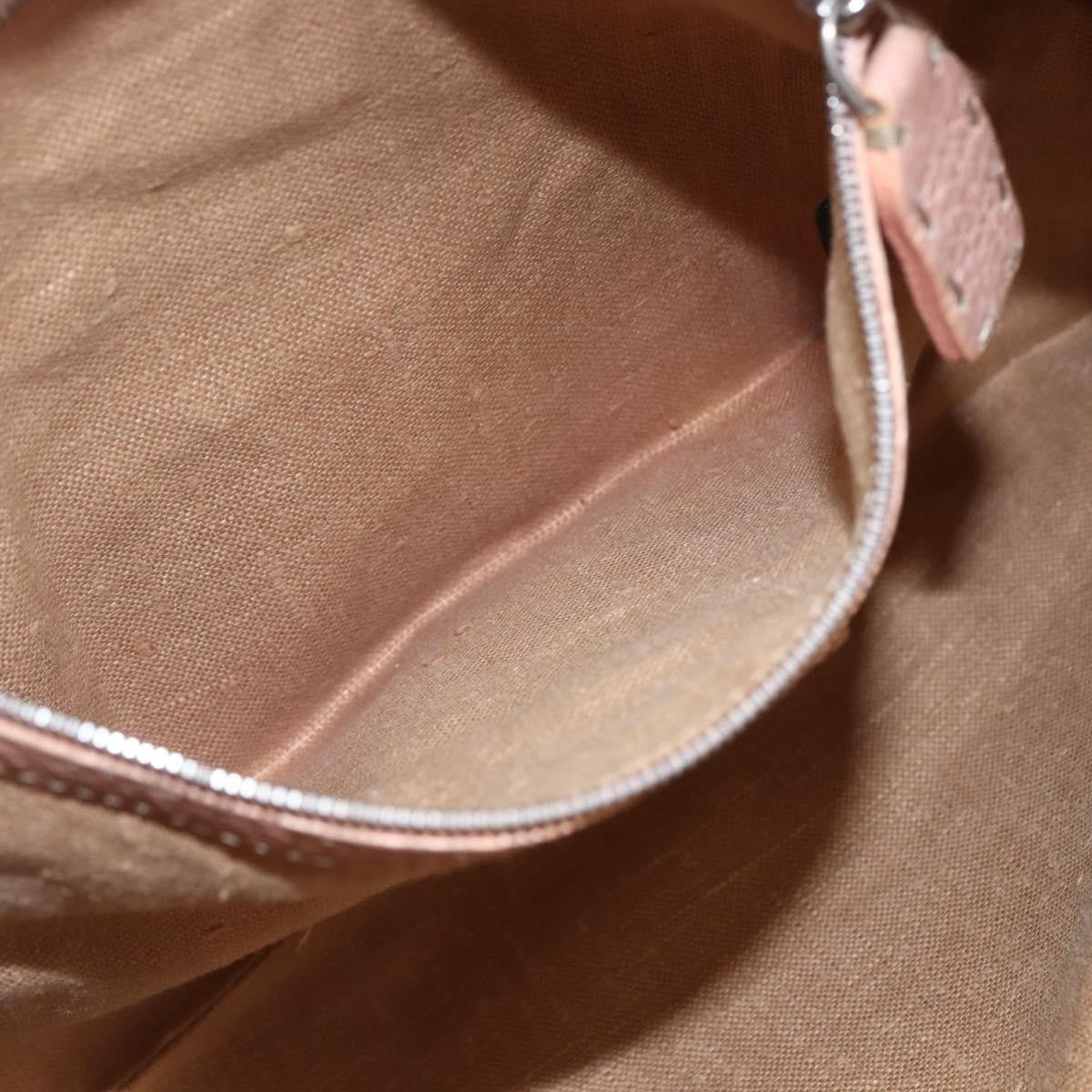Fendi Selleria Tote Leather, PINK, LEATHER, Tote bag