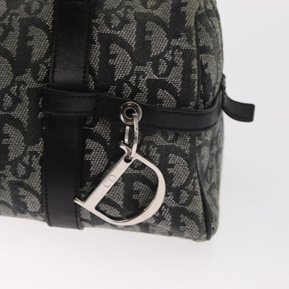 Christian Dior Vintage Trotter Zip Shoulder Bag Diorissimo Canvas, BLACK, CANVAS, Shoulder bag