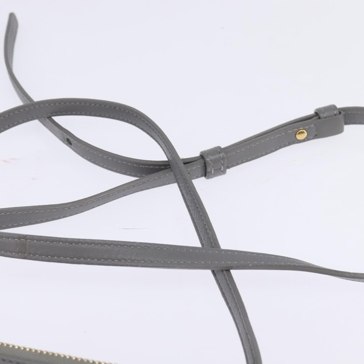 Celine Trio Crossbody Bag Leather, GRAY, LEATHER, Crossbody bag