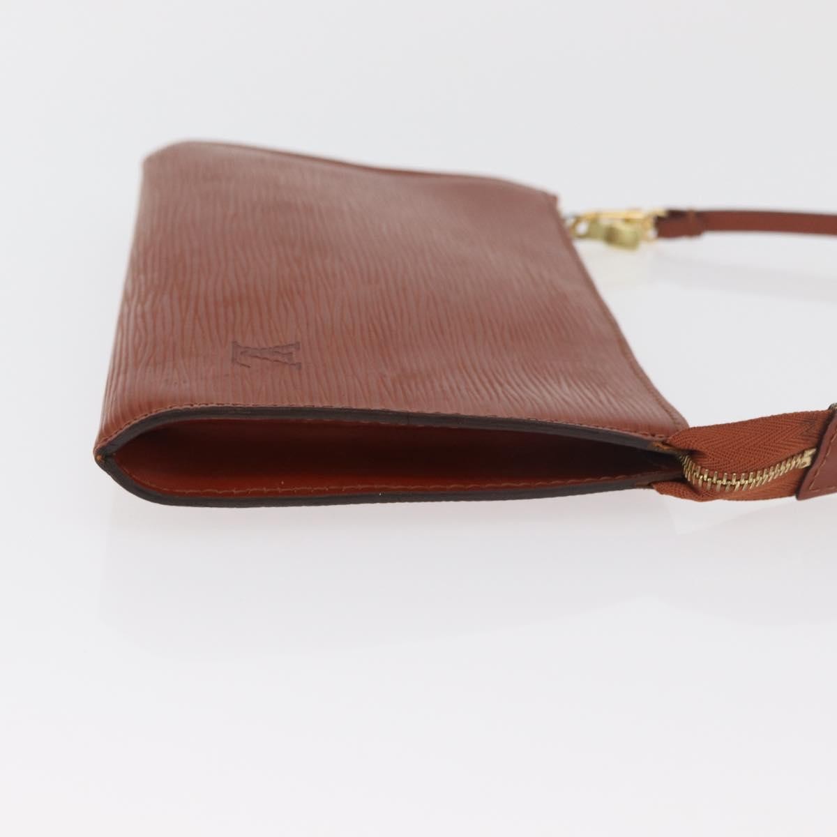 Louis Vuitton Pochette Accessoires Epi Leather, Brown, Leather, Clutch