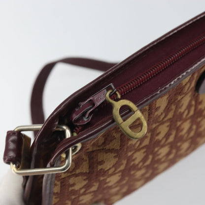 Christian Dior Vintage Trotter Shoulder Bag Canvas, RED, CANVAS, Shoulder bag