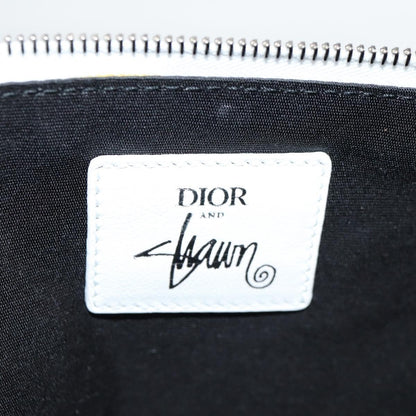 Christian Dior Pouch Stussy Nylon, YELLOW, NYLON, Clutche & pouche