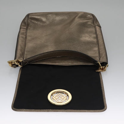 Loewe Anagram handbag Leather, METALLIC, LEATHER, Handbag