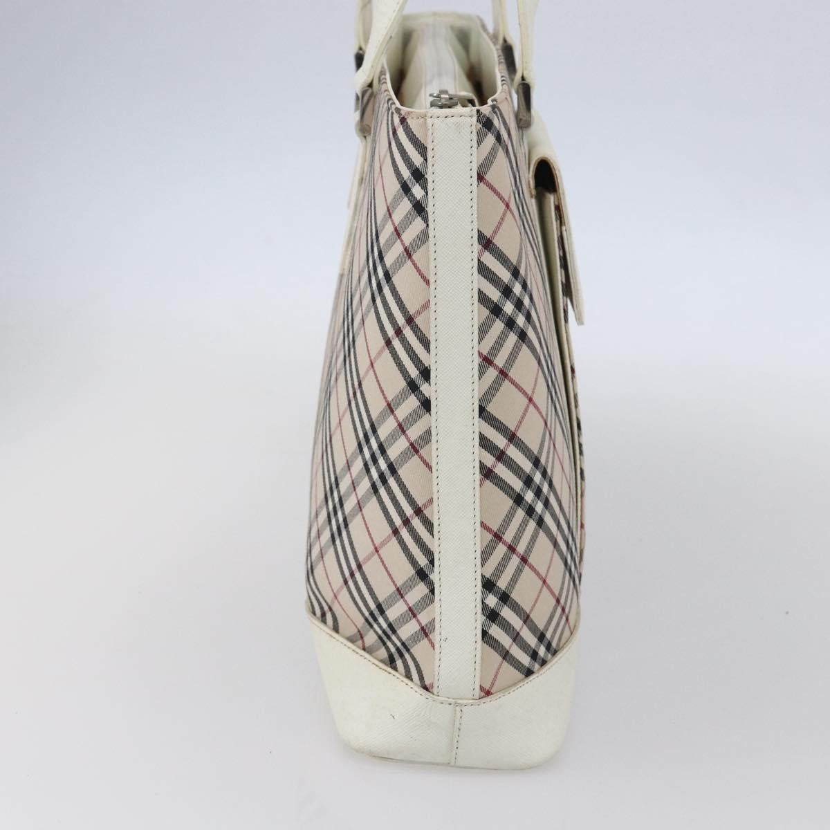 Burberry Nova Check Tote Canvas and Leather, BEIGE, CANVAS, Tote bag