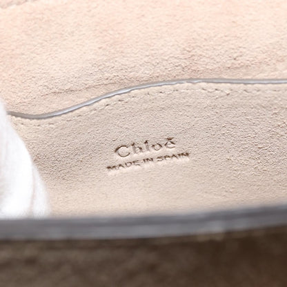 Chloe Faye Shoulder Bag Leather and Suede, BEIGE, SUEDE, Shoulder bag