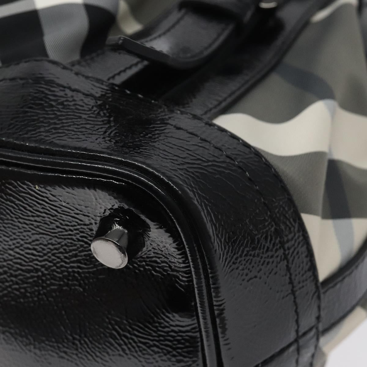 Burberry Lowry Convertible Tote Beat Check Nylon, BLACK, NYLON, Tote bag