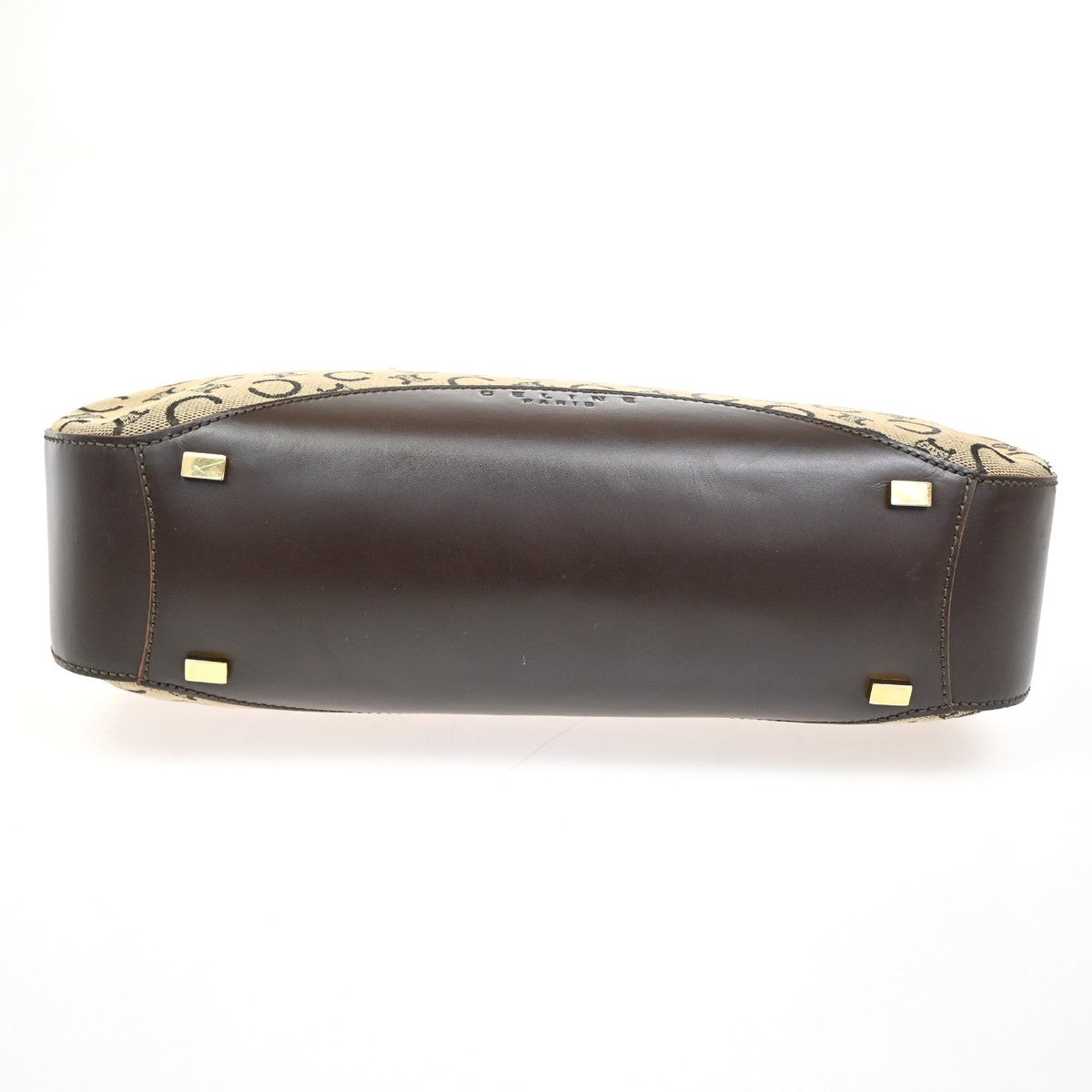 Celine Vintage Macadam Shoulder Bag Canvas, BROWN, CANVAS, Shoulder bag
