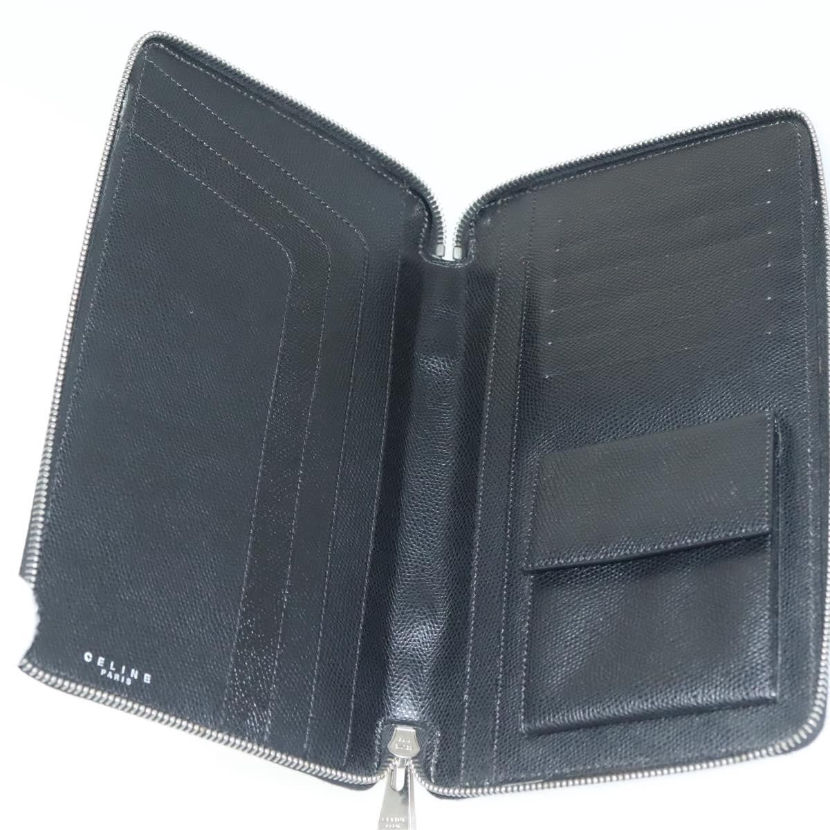 Celine Travel Organizer Leather, BLACK, LEATHER, Clutche & pouche