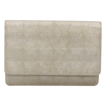 Chanel Travel Line Wallet on Chain Quilted Nylon, SILVER, NYLON, Wallets