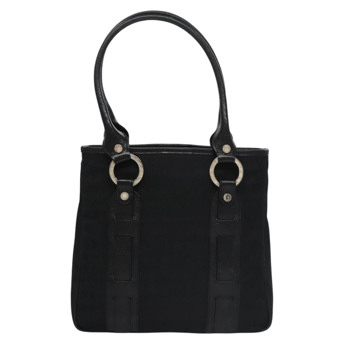 Bvlgari B.Zero1 Logomania Bag Canvas with Leather, BLACK, CANVAS, Handbag
