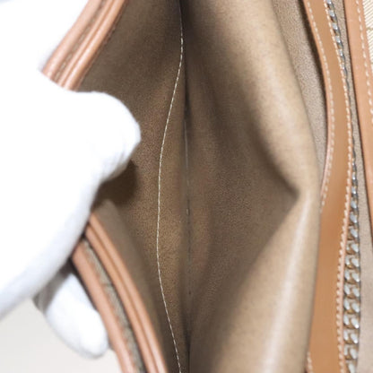 Christian Dior Vintage Honeycomb chain Canvas, BEIGE, CANVAS, Handbag