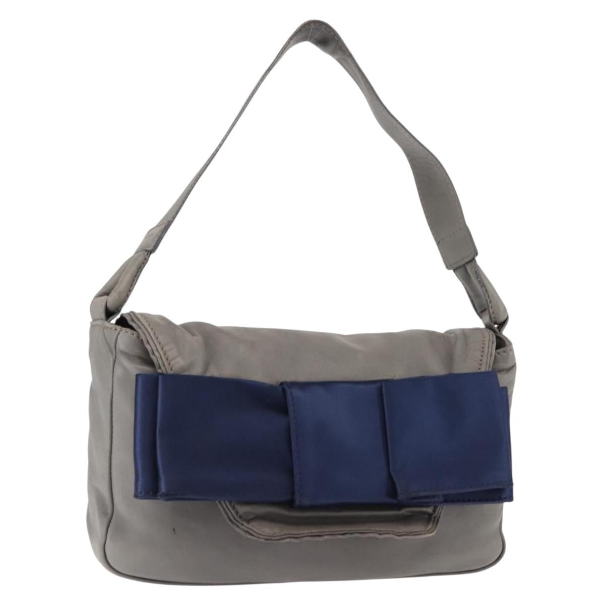 Chloe Vintage Flap shoulder bag Leather, GRAY, LEATHER, Shoulder bag