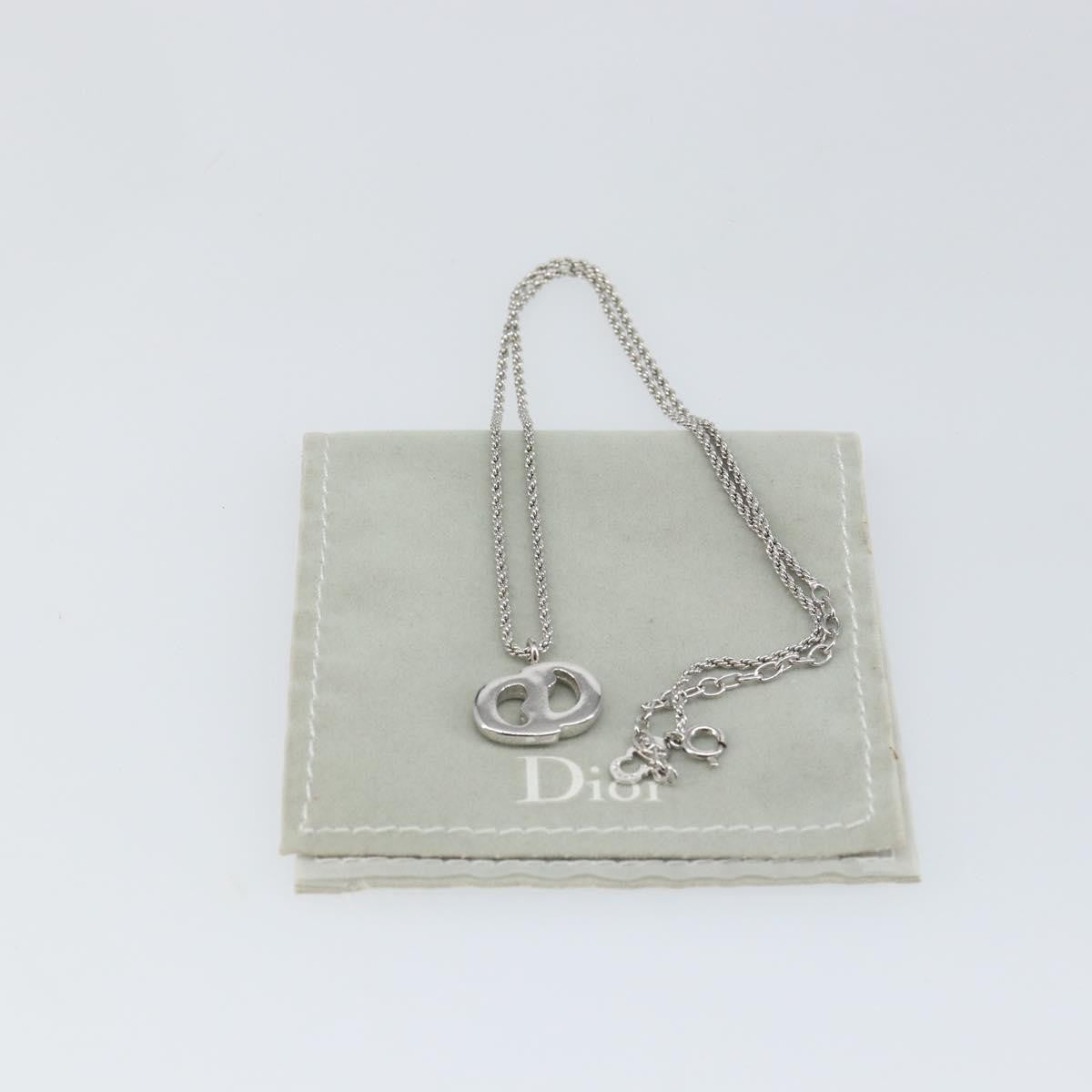 Christian Dior CD Logo necklace Metal, SILVER, METAL, Necklace