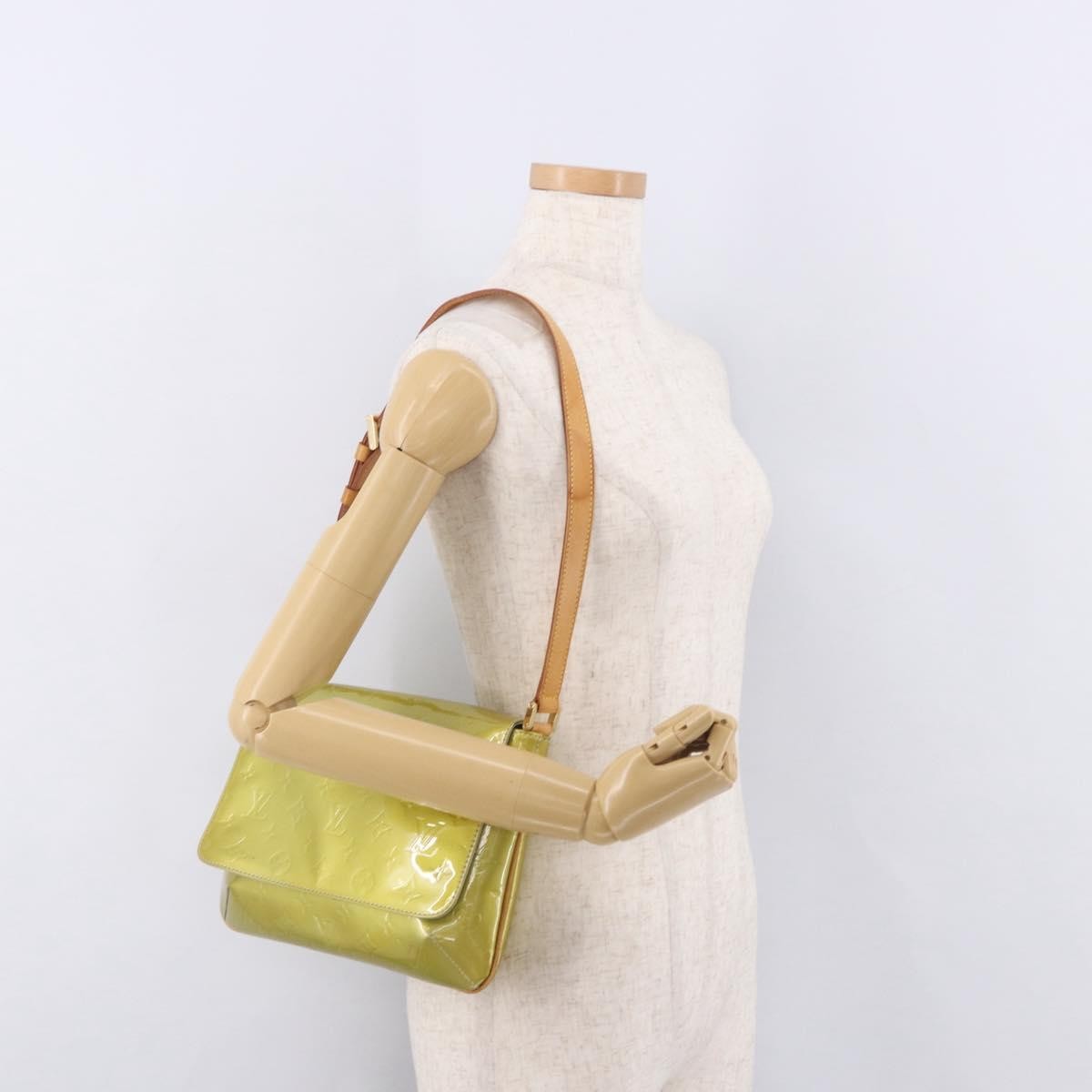 Louis Vuitton Thompson Street Handbag Monogram Vernis, Gray, Patent Leather, Shoulder Bag