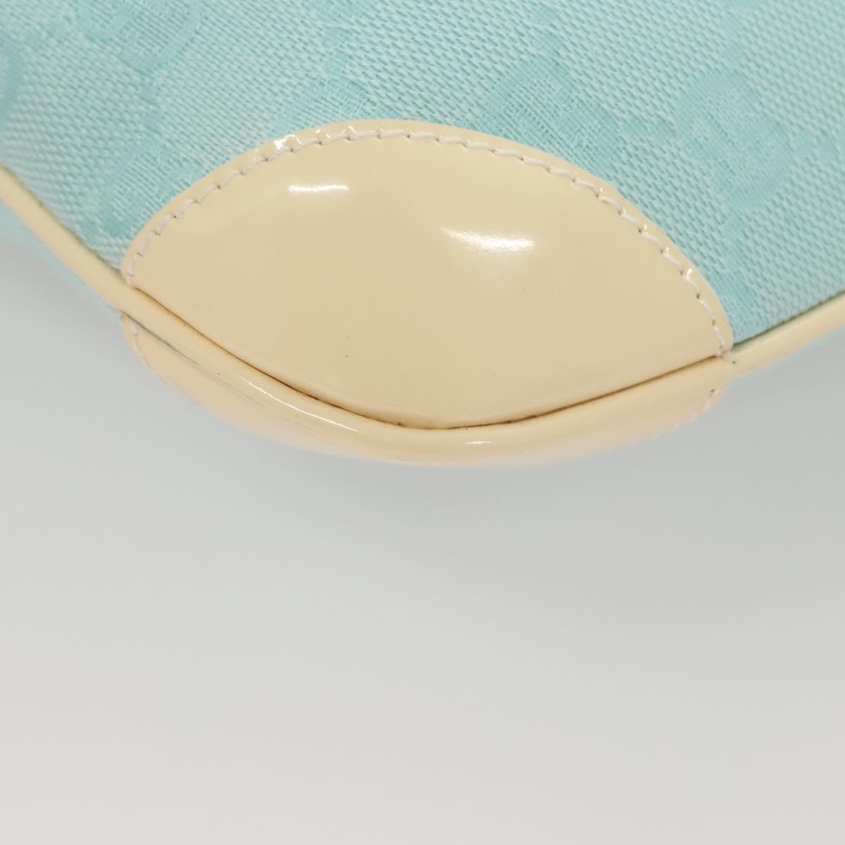 Gucci Vintage Zip Hobo GG Canvas and Patent, BLUE, CANVAS, Shoulder bag