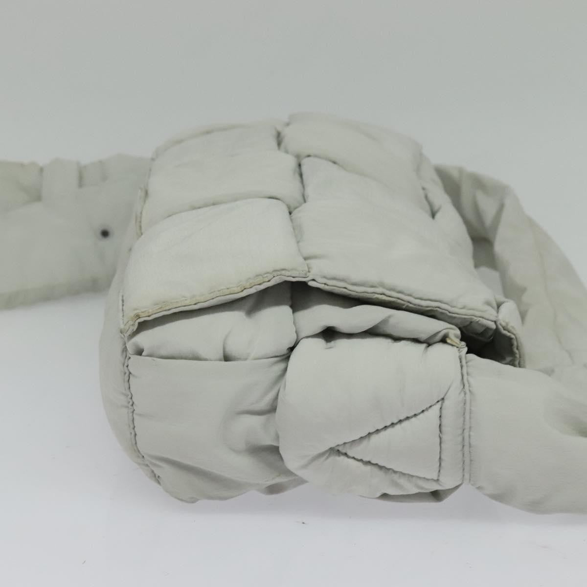 Bottega Veneta Padded Tech Cassette Crossbody Bag Intrecciato Nylon, GRAY, NYLON, Shoulder bag