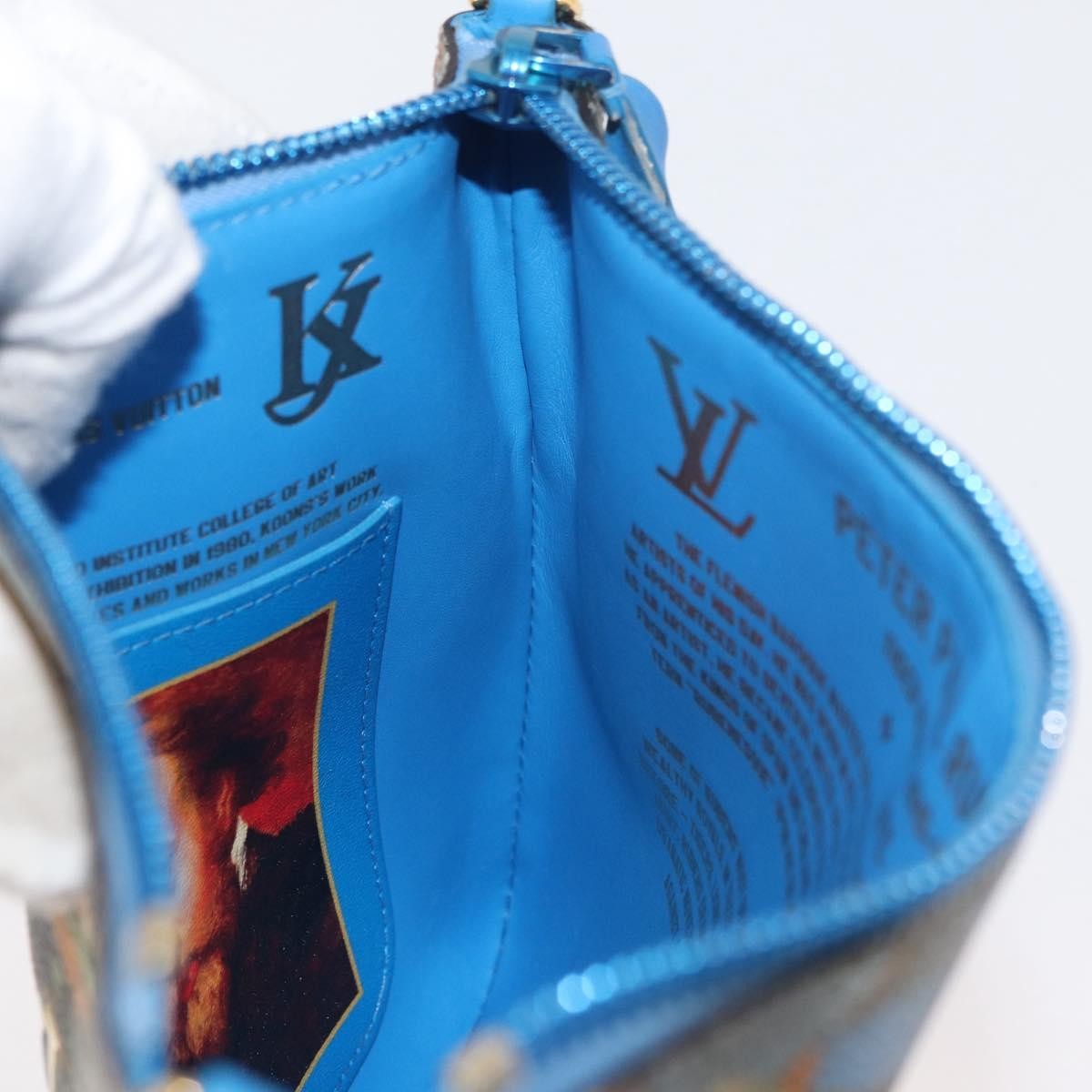Louis Vuitton Pochette Clutch Limited Edition Jeff Koons Monet Print Canvas, Multicolour, Canvas, Clutch