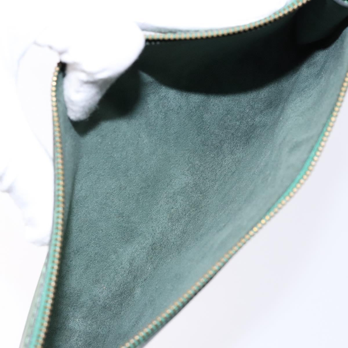 Louis Vuitton Pochette Accessoires Epi Leather, GREEN, LEATHER, Clutche & pouche