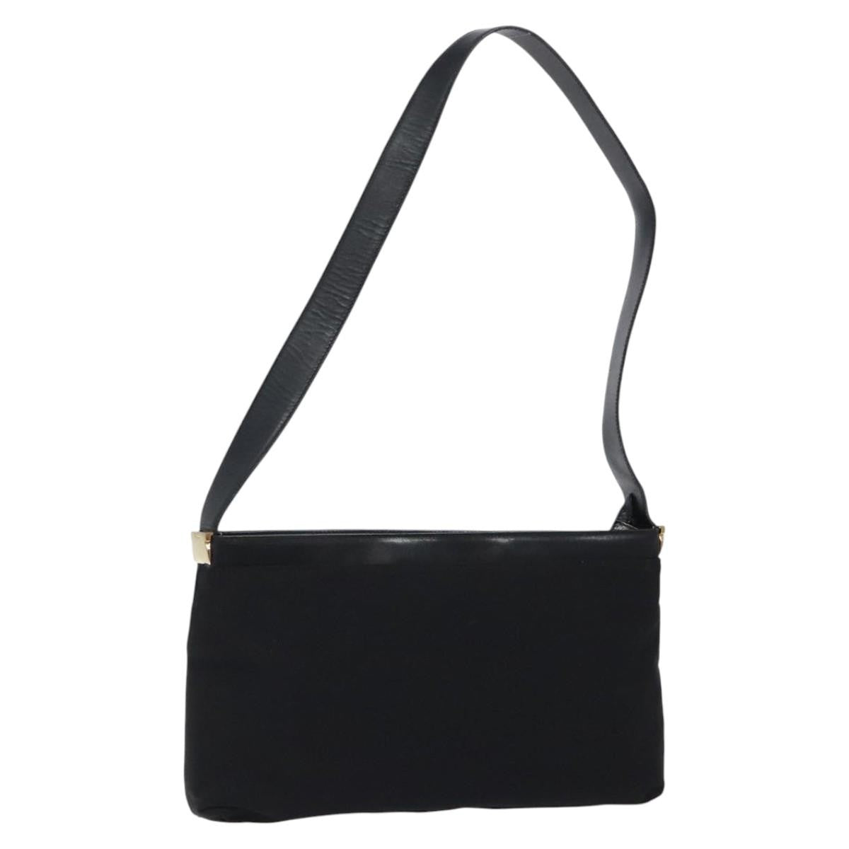 Salvatore Ferragamo Shoulder Bag Canvas, BLACK, CANVAS, Shoulder bag