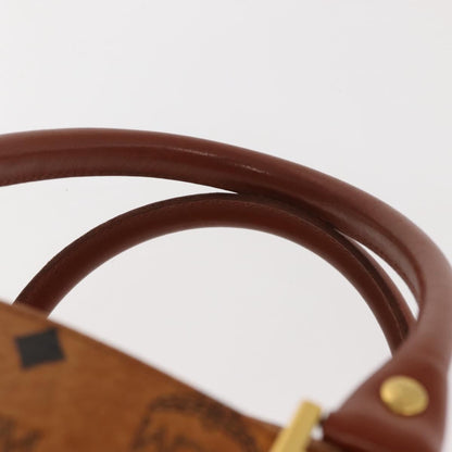 MCM Visetos logogramme Handbag Canvas and Leather, BROWN, PVC, Handbag
