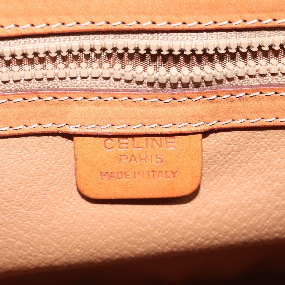 Celine Macadam Handbag Macadam with leather, BROWN, CANVAS, Handbag