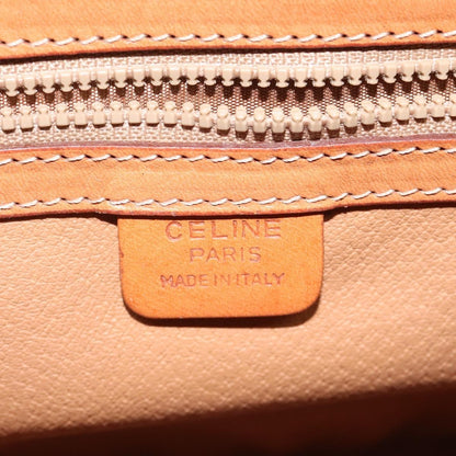 Celine Macadam Handbag Macadam with leather, BROWN, CANVAS, Handbag