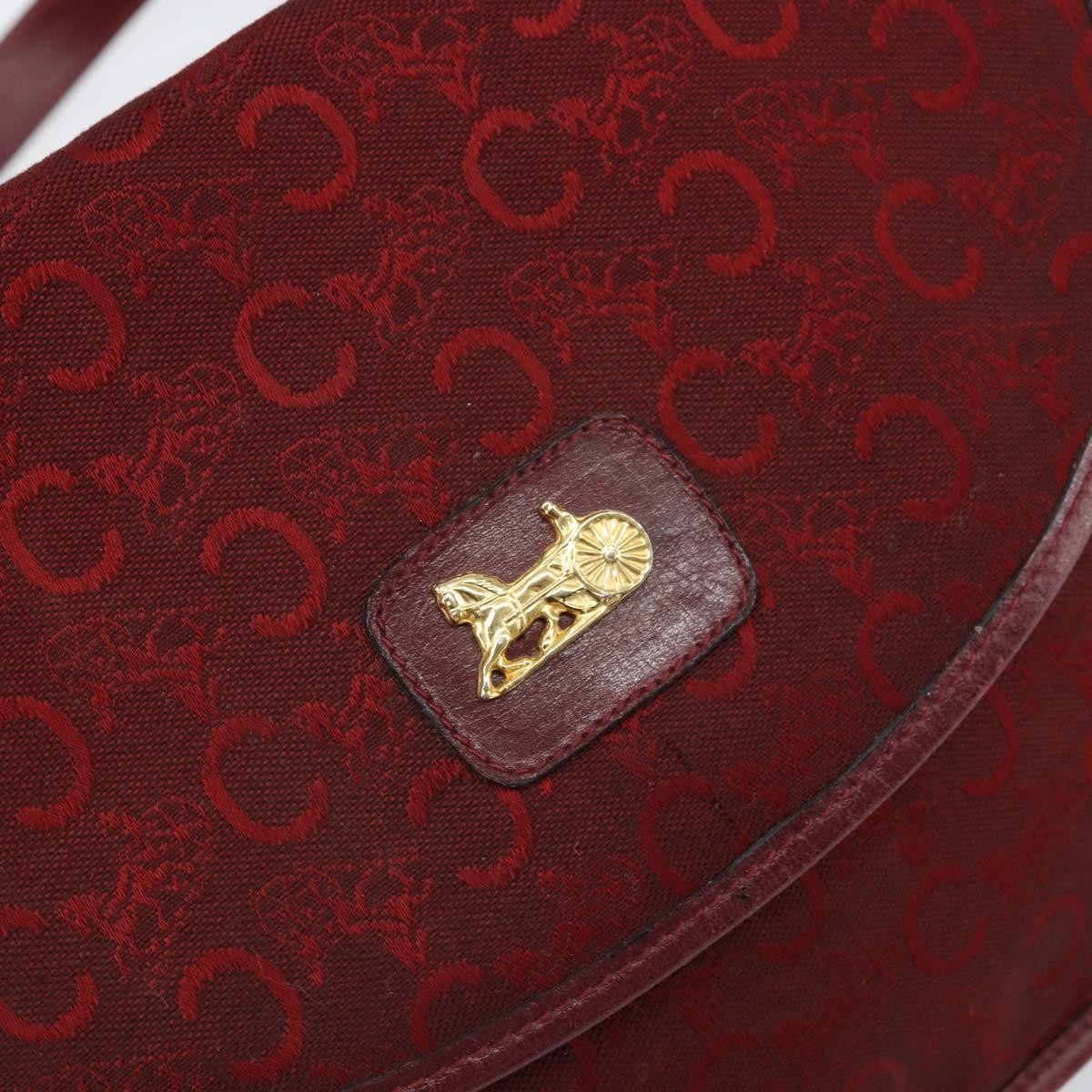 Celine C Sulky Shoulder bag Canvas, RED, CANVAS, Shoulder bag