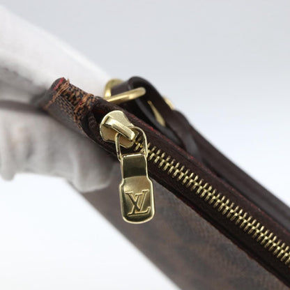 Louis Vuitton Neverfull Pochette Damier, BROWN, CANVAS, Clutche & pouche