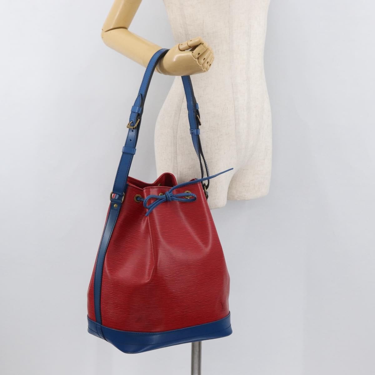 Louis Vuitton Bicolor Noe Handbag Epi Leather, Red, Leather, Shoulder Bag