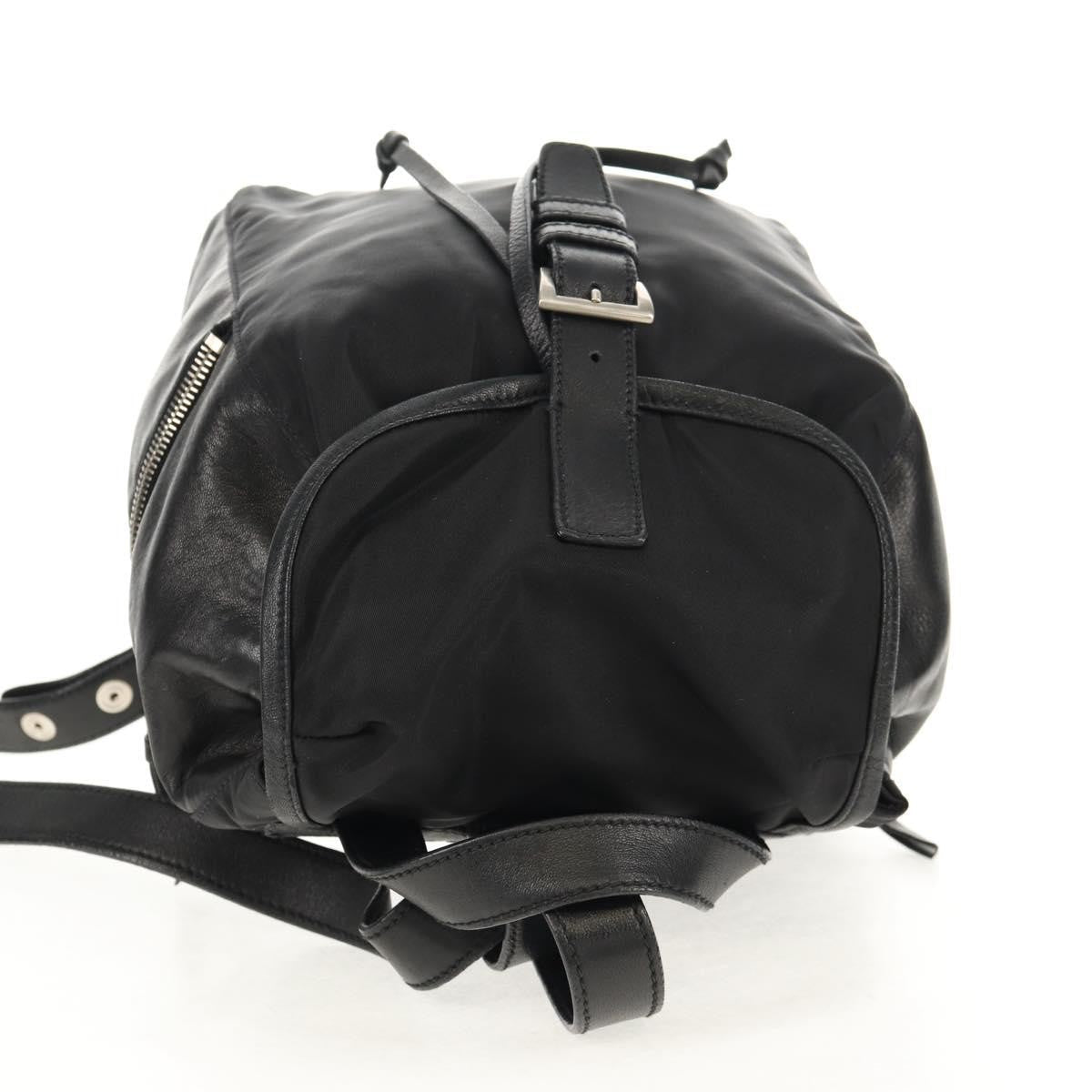Prada Buckle Backpack Quilted Tessuto, BLACK, NYLON, Backpack