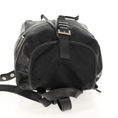 Prada Buckle Backpack Quilted Tessuto, BLACK, NYLON, Backpack