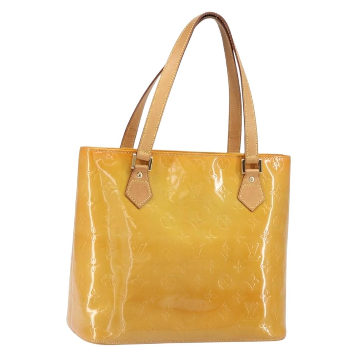 Louis Vuitton Houston Handbag Monogram Vernis, BEIGE, PATENT_LEATHER, Handbag