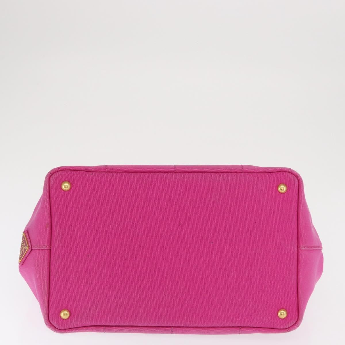 Prada Canapa Open Tote Canvas, PINK, CANVAS, Tote bag
