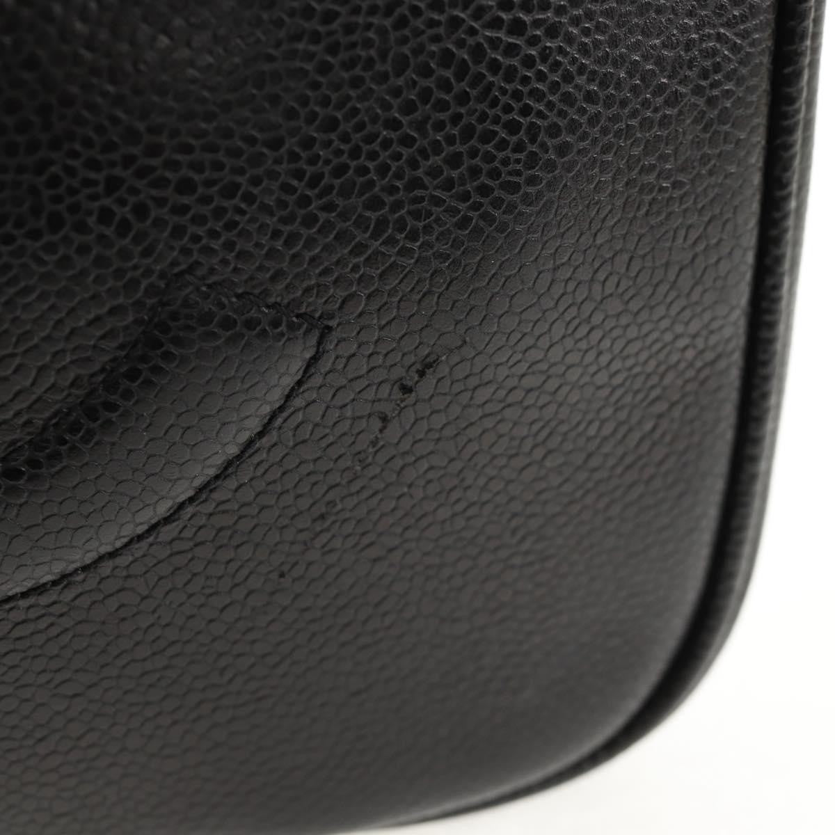 Chanel Vintage Timeless Zip Around Vanity Case Caviar, Black, Leather, Clutch