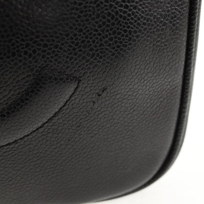 Chanel Vintage Timeless Zip Around Vanity Case Caviar, Black, Leather, Clutch