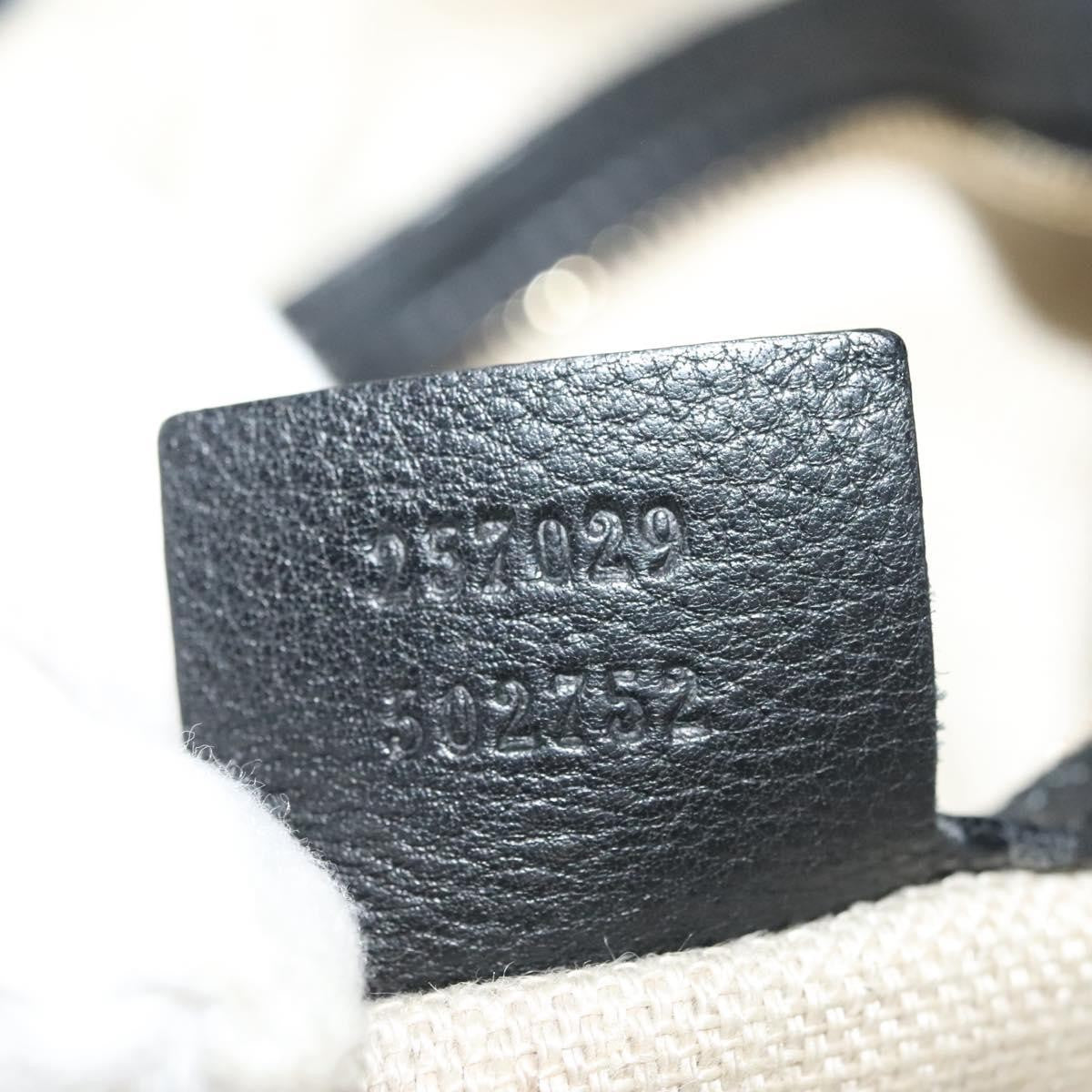 Gucci Marrakech Shoulder Bag Leather, BLACK, LEATHER, Tote bag