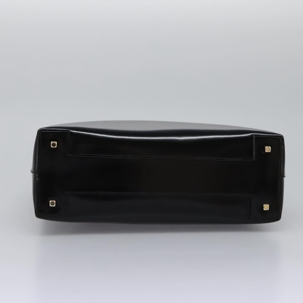 Salvatore Ferragamo Gancini handbag Patent leather, BLACK, PATENT_LEATHER, Handbag