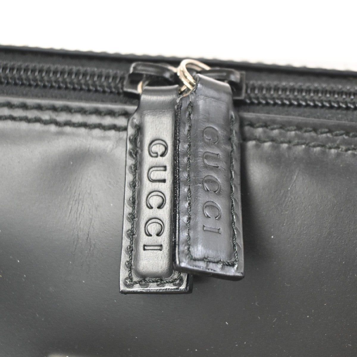 Gucci Vintage Boston Bag Leather, BLACK, LEATHER, Travel bag