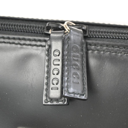 Gucci Vintage Boston Bag Leather, BLACK, LEATHER, Travel bag