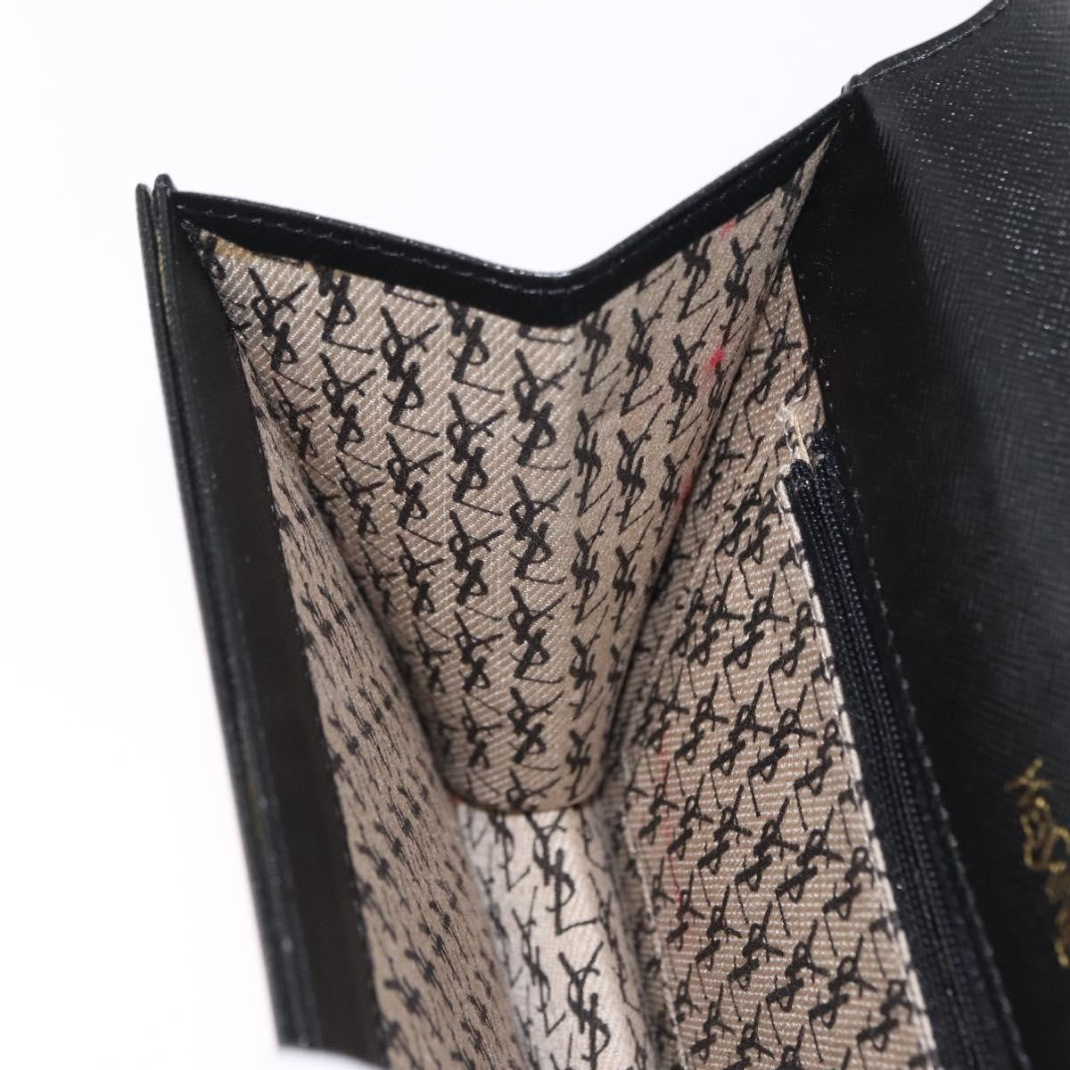 Saint Laurent Vintage Pouch Leather, BLACK, LEATHER, Clutche & pouche