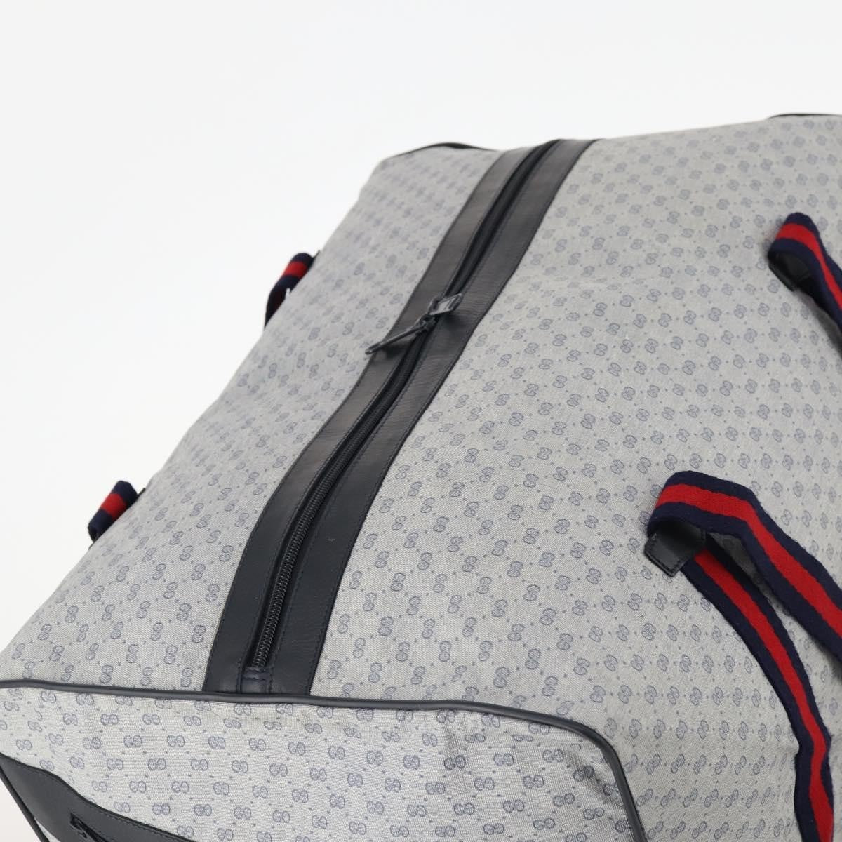 Gucci Web Trim Weekend Duffle Bag GG Coated Canvas, Navy, Canvas, Travel Bag