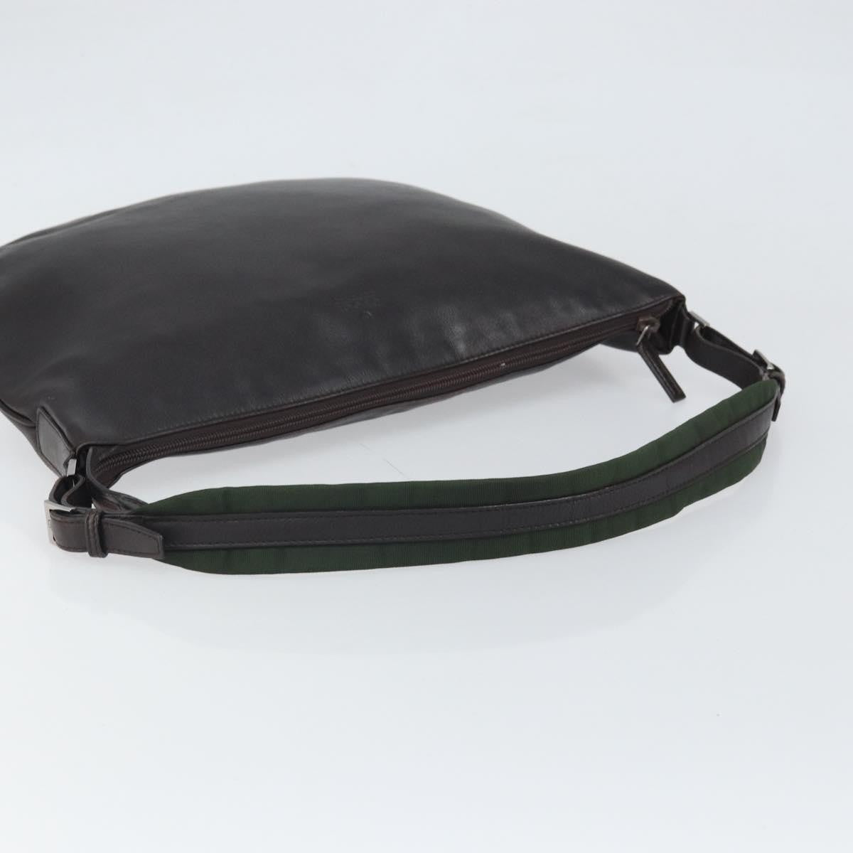 Gucci Vintage Shoulder Bag Leather, BLACK, CANVAS, Shoulder bag