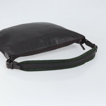 Gucci Vintage Shoulder Bag Leather, BLACK, CANVAS, Shoulder bag