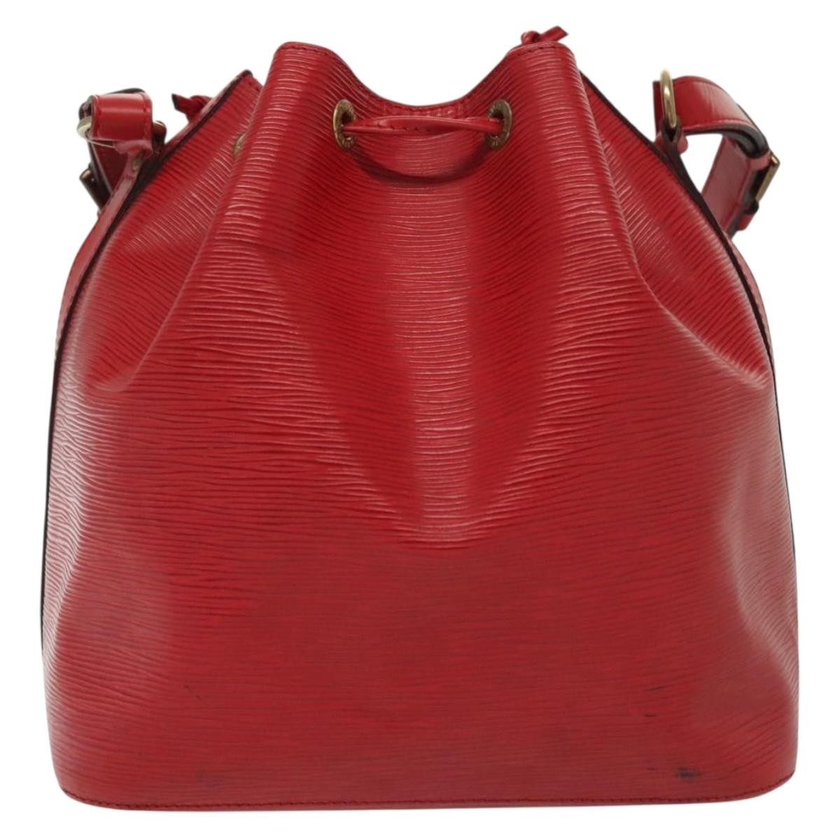 Louis Vuitton Petit Noe Handbag Epi Leather, RED, LEATHER, Shoulder bag